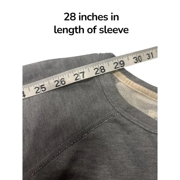 Rag & Bone Standard Issue Gray Sweatshirt Small Raglan Crewneck - Picture 9 of 9